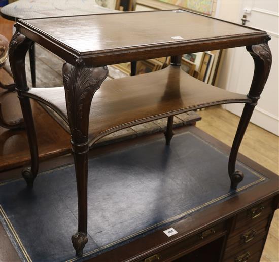 A George II style mahogany table, W.2ft 7in D.1ft 8in. H.2ft 2in.